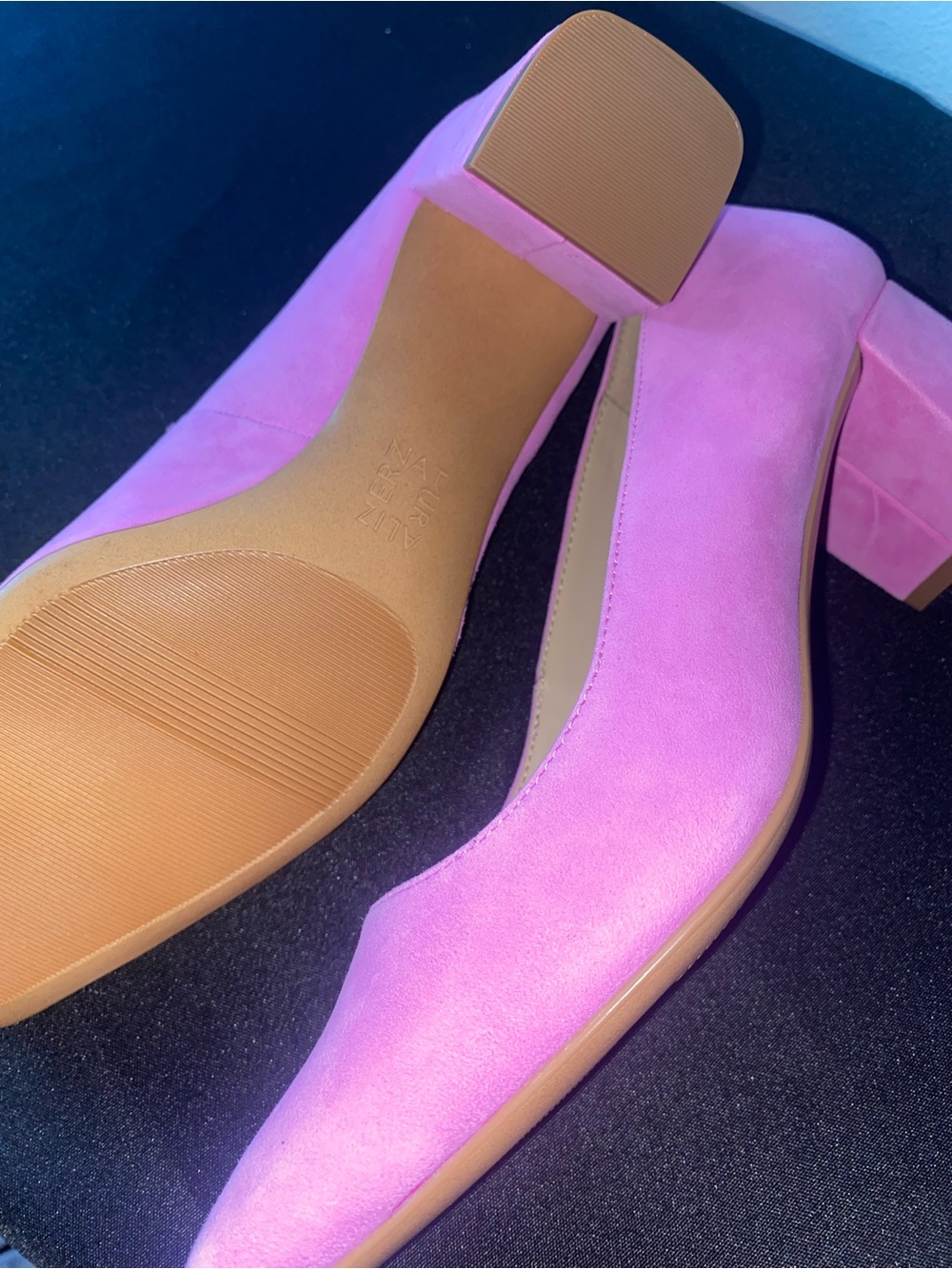 Naturalizer Real Suede Block Heel Pumps - Picture 3 of 5